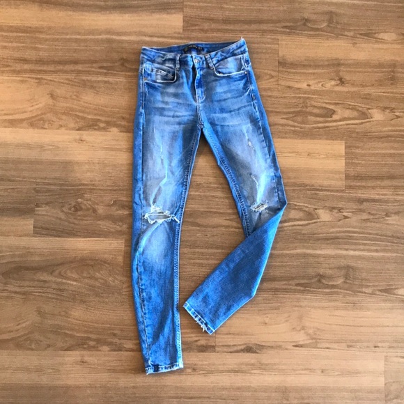 Zara Denim - Zara Embrace Silhouettes Distressed Jeans